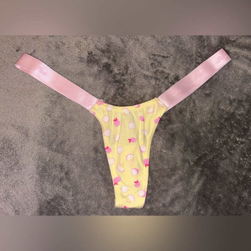 PINK Victoria's Secret Yellow and Pink Thong